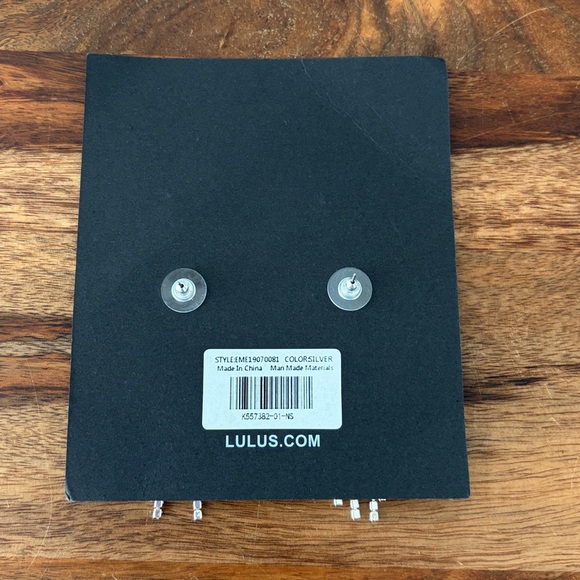 Lulus Afterparty Silver Rhinestone Fringe Earrings - Picture 4 of 4